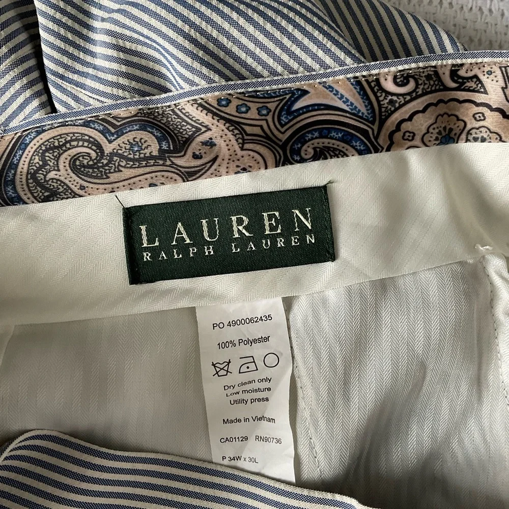 Ralph Lauren Gray Dress Pants Elegant Straight-Leg